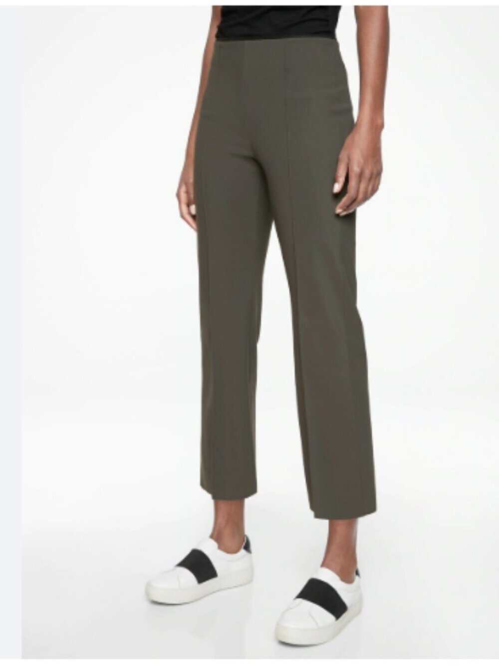 ATHLETA Mercurial Crop Flare Pants Gray Size Medium Petite